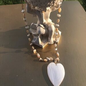 Vintage shell heart necklace